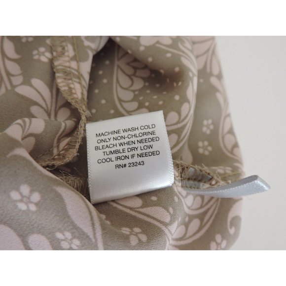 New York Company Shirt Button Down Brown Pink Career Long Tab Sleeve Blouse S - Picture 10 of 10